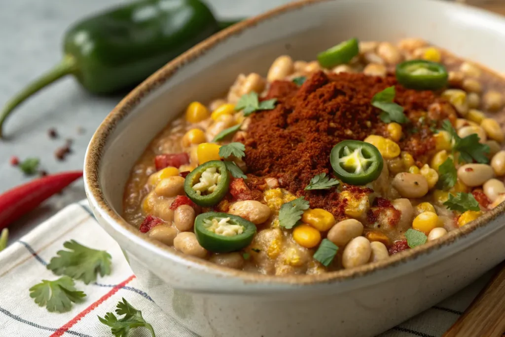 Tex-Mex baked beans with jalapeños